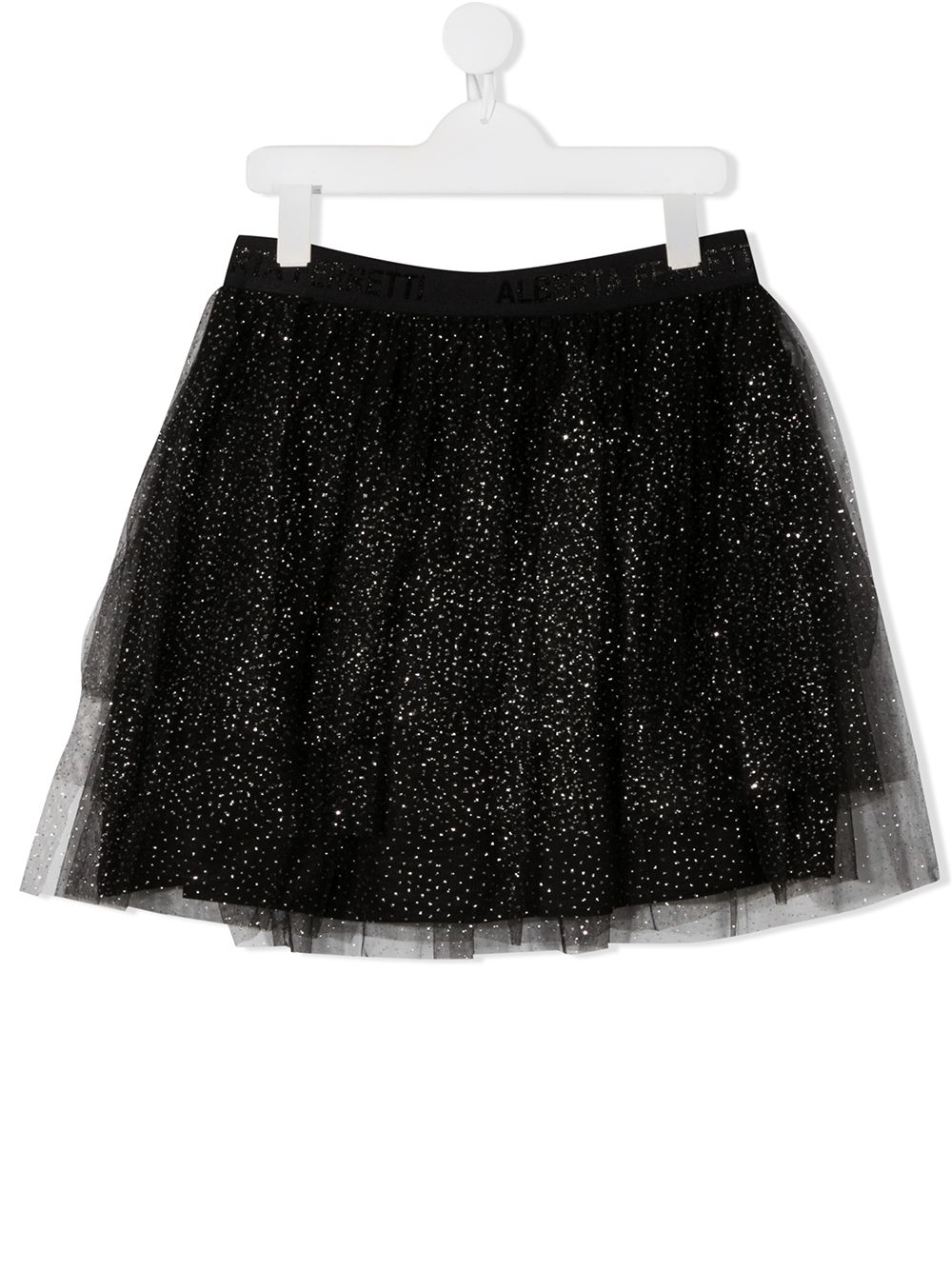 фото Alberta ferretti kids teen gem-embellished tulle skirt