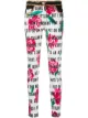 Image 1 of Moschino chain-trimmed rose-print trousers