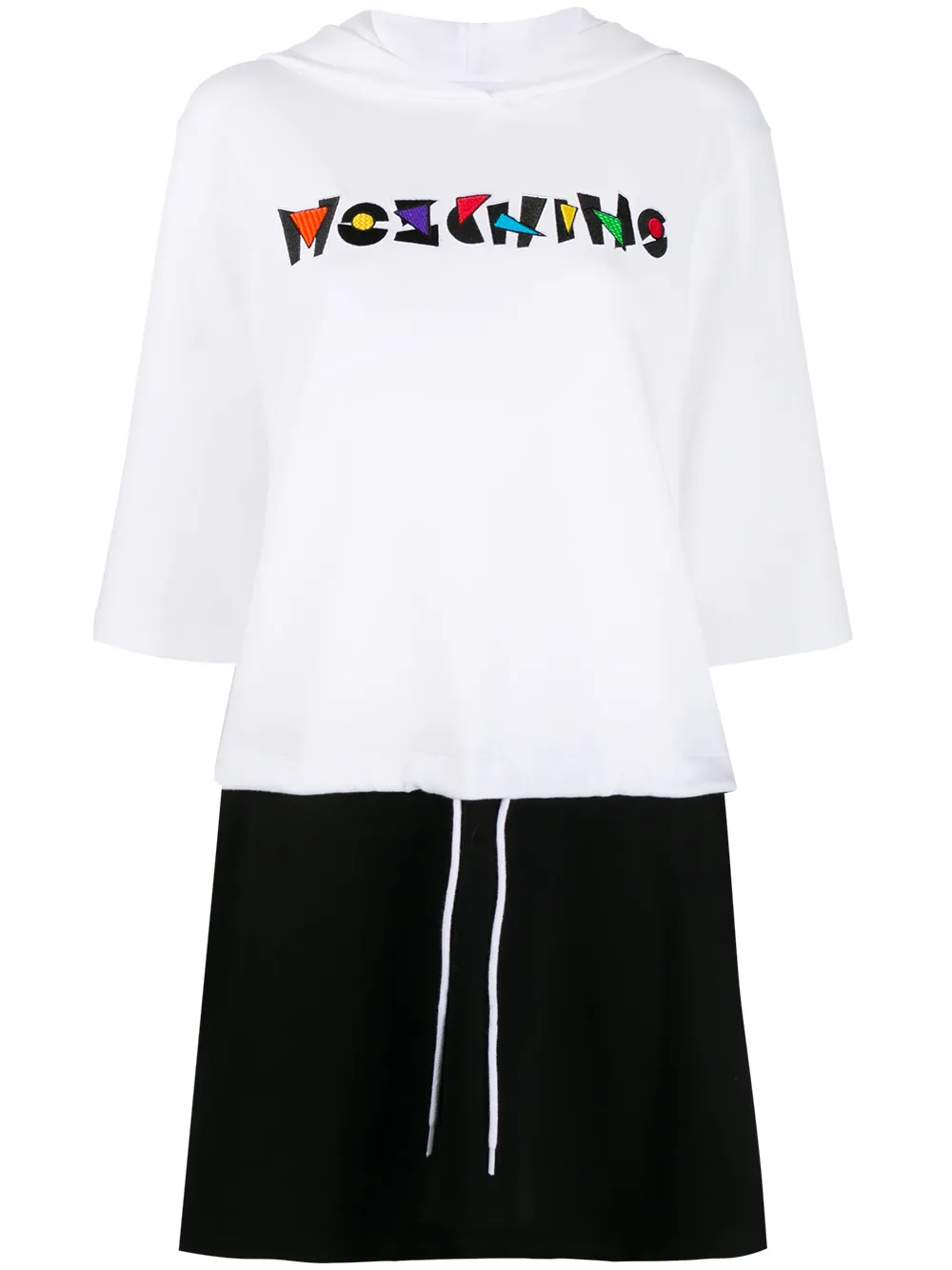 

Moschino vestido estilo sudadera con capucha - Blanco