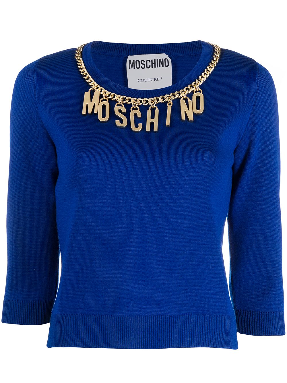 фото Moschino джемпер с круглым вырезом и логотипом