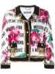 Image 1 of Moschino chain-trim rose-print jacket