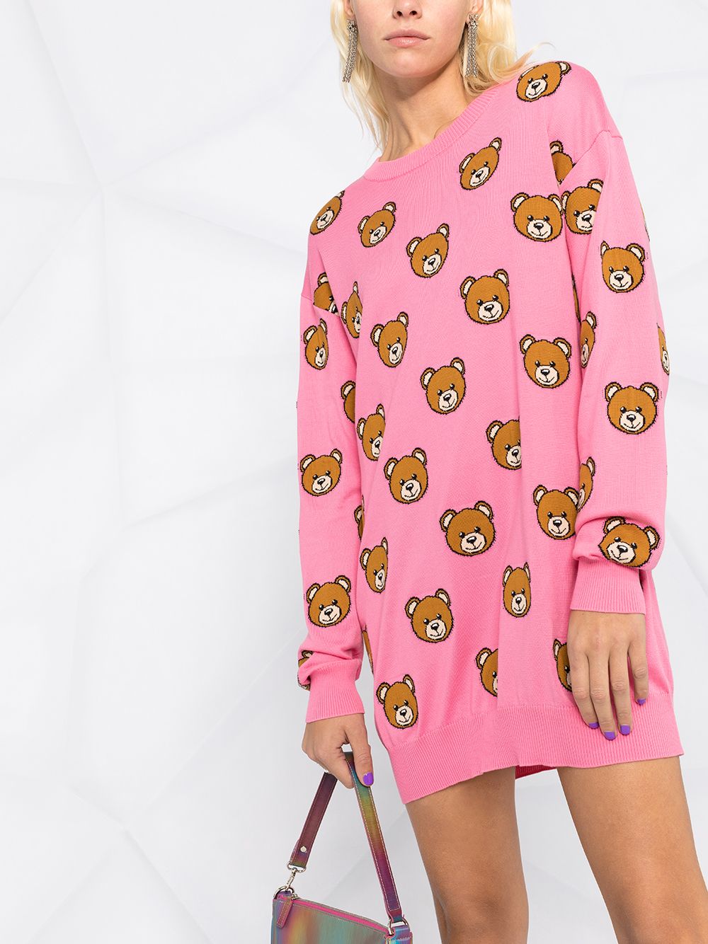 фото Moschino трикотажное платье teddy bear