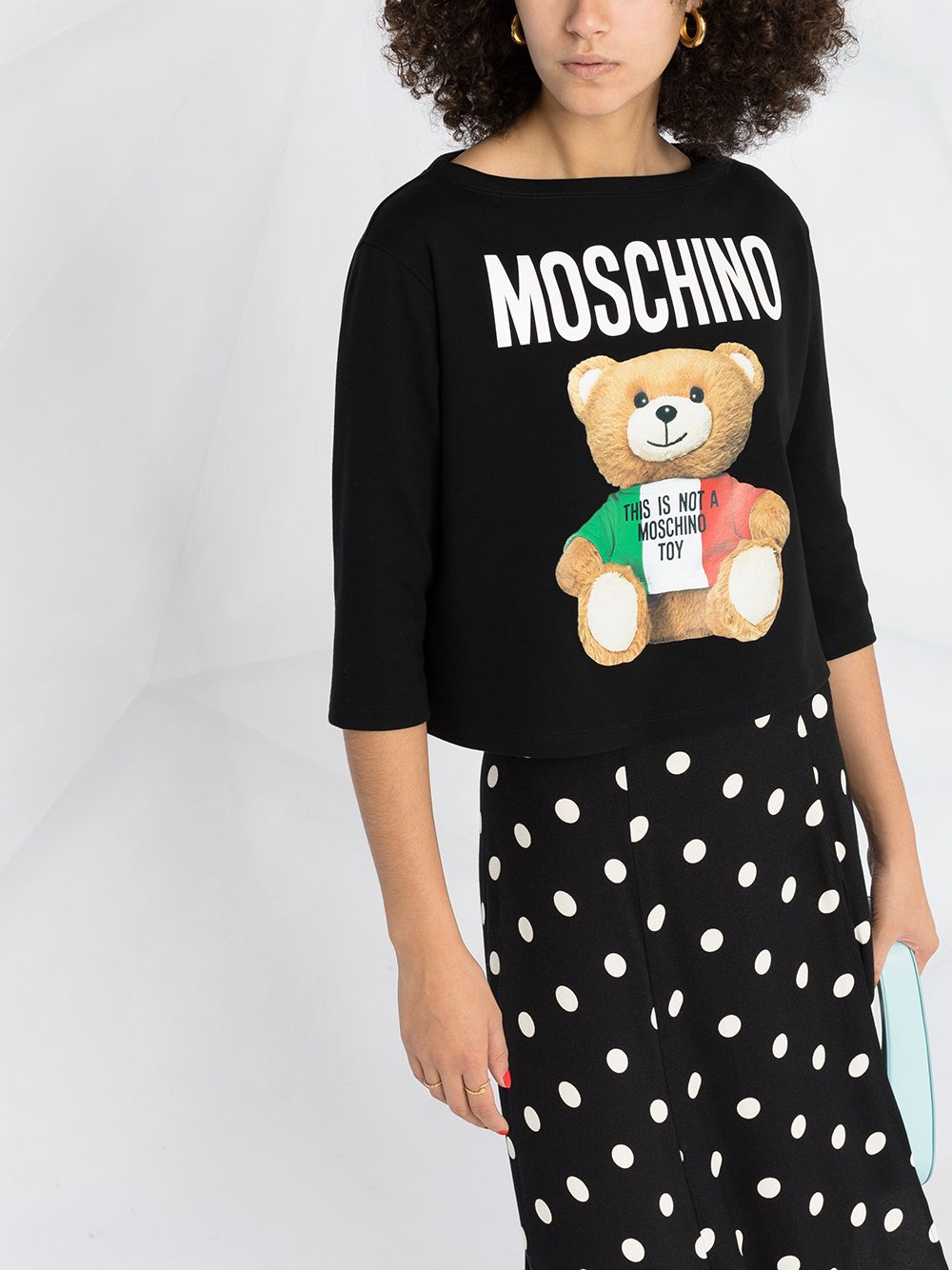 фото Moschino футболка с рукавами три четверти