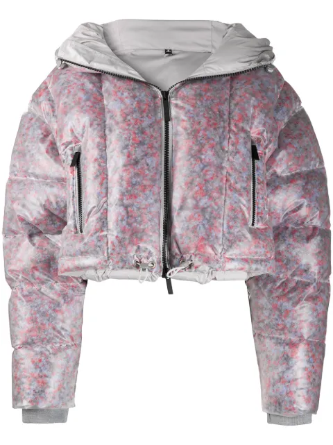 MCQ cropped transparent padded jacket