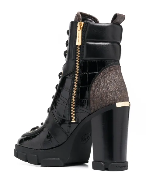 ridley leather and logo boot