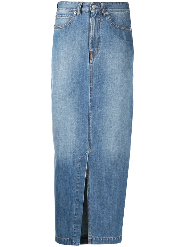 cheap denim maxi skirts
