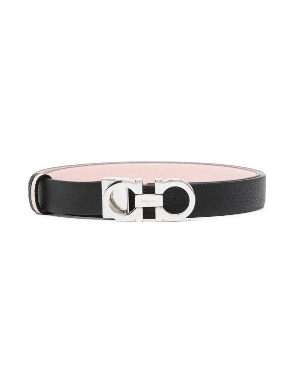 Reversible gancini buckle leather belt Clearance