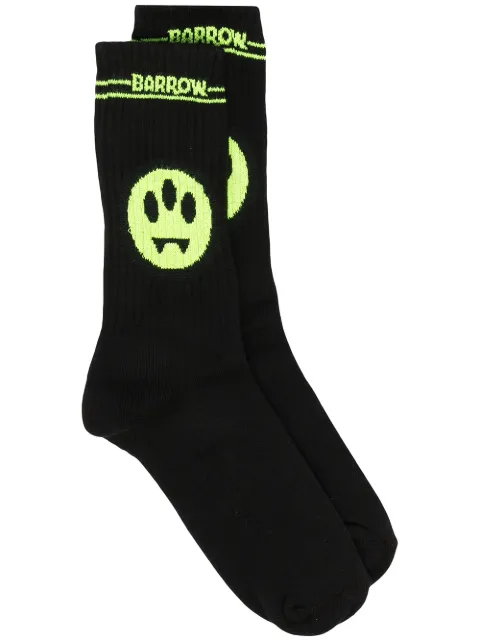 BARROW logo intarsia mid-calf socks