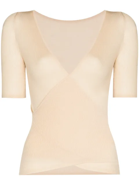 St. Agni ST AGNI OTIS KNIT TOP RVRSBL CRSS BK/FRN