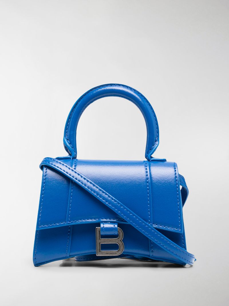 balenciaga mini hourglass bag blue