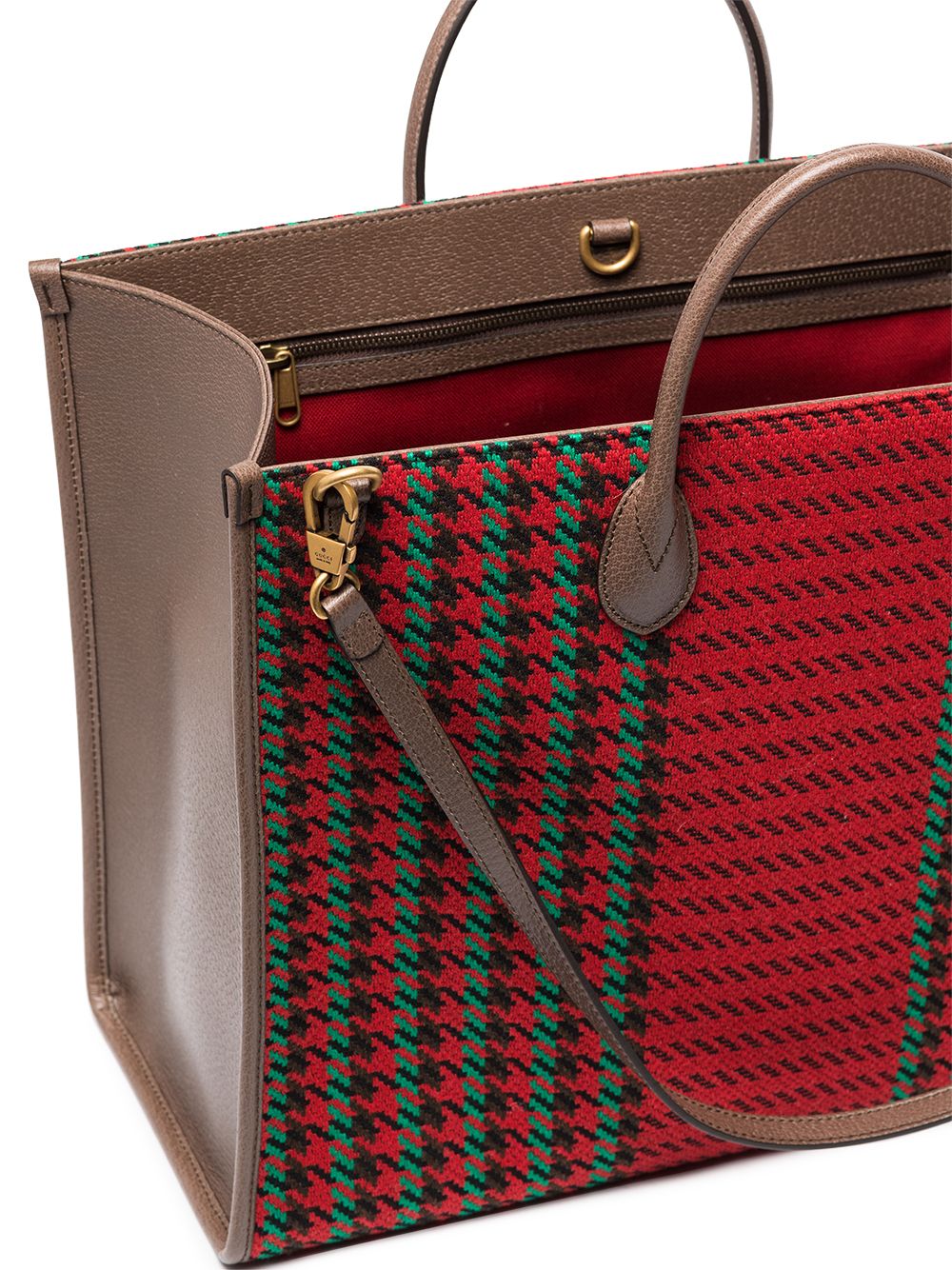 фото Gucci твидовая сумка-тоут с логотипом interlocking g