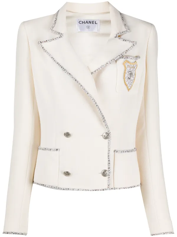 chanel white blazer