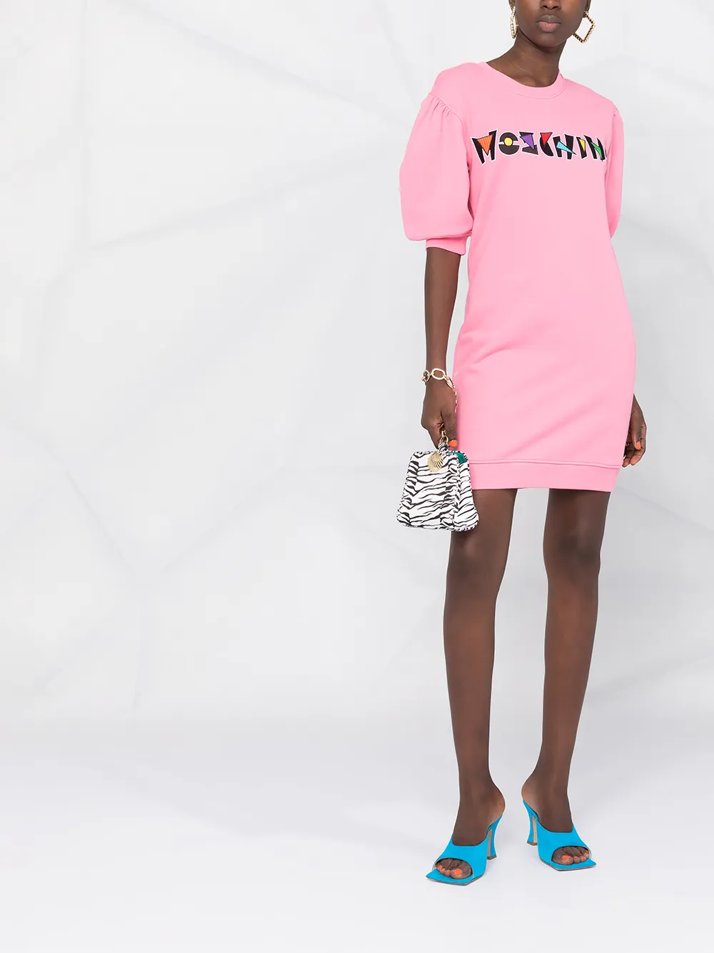 фото Moschino платье-футболка с логотипом