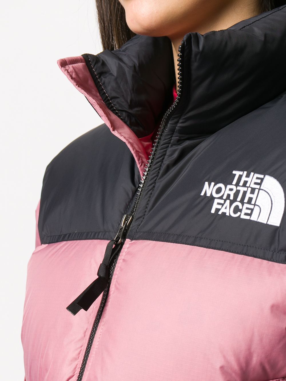 фото The north face двухцветный пуховик