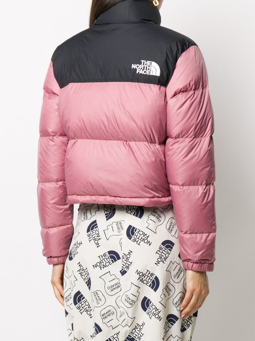 фото The north face двухцветный пуховик