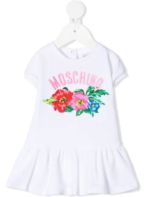 Moschino Kids فستان بكرانيش وطبعة جرافيك
