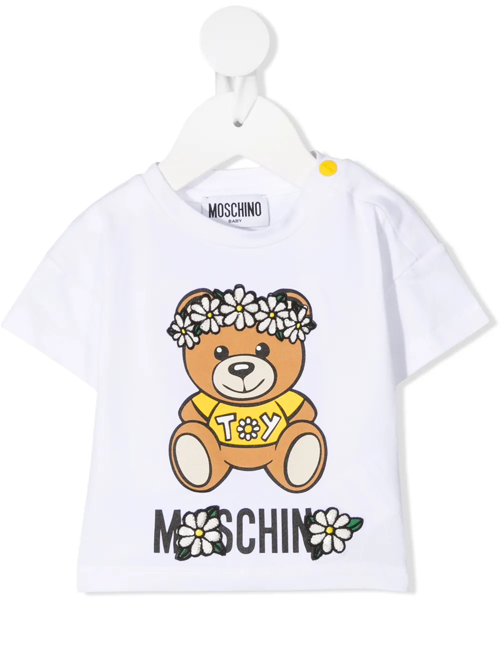 фото Moschino kids футболка с принтом teddy bear