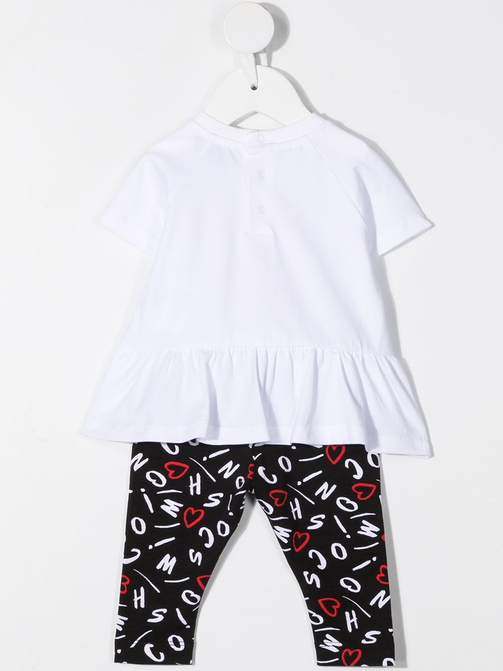 фото Moschino kids спортивный костюм с принтом moschino heart