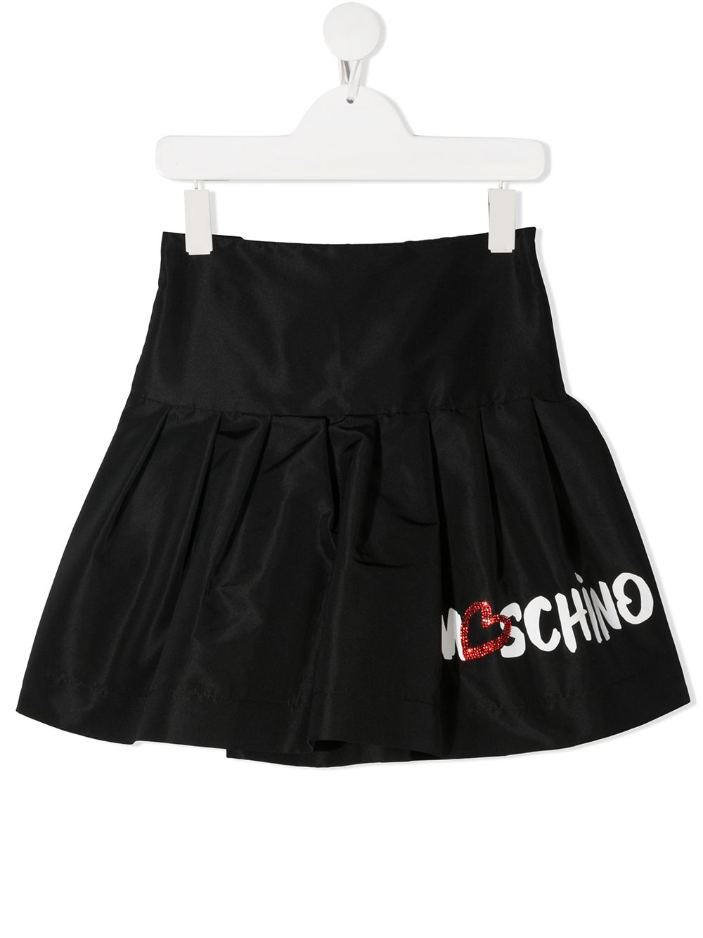 ＜Farfetch＞ Moschino Kids ロゴプリント ミニスカート - ブラック