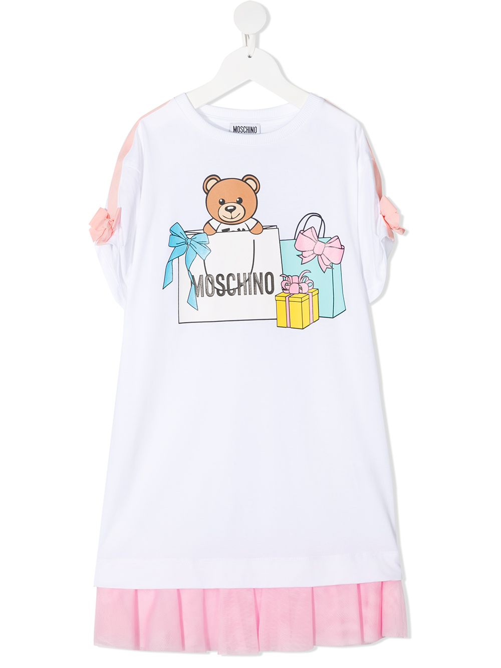 фото Moschino kids платье-футболка teddy bear