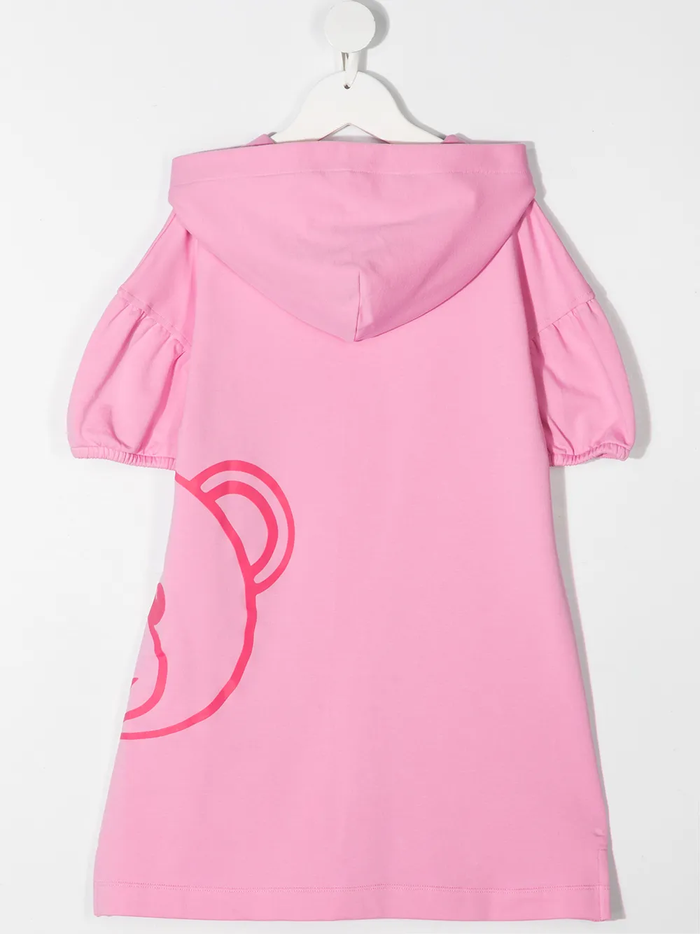 фото Moschino kids платье с капюшоном и логотипом