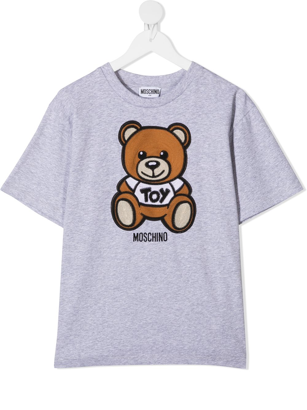 фото Moschino kids футболка toy teddy с круглым вырезом