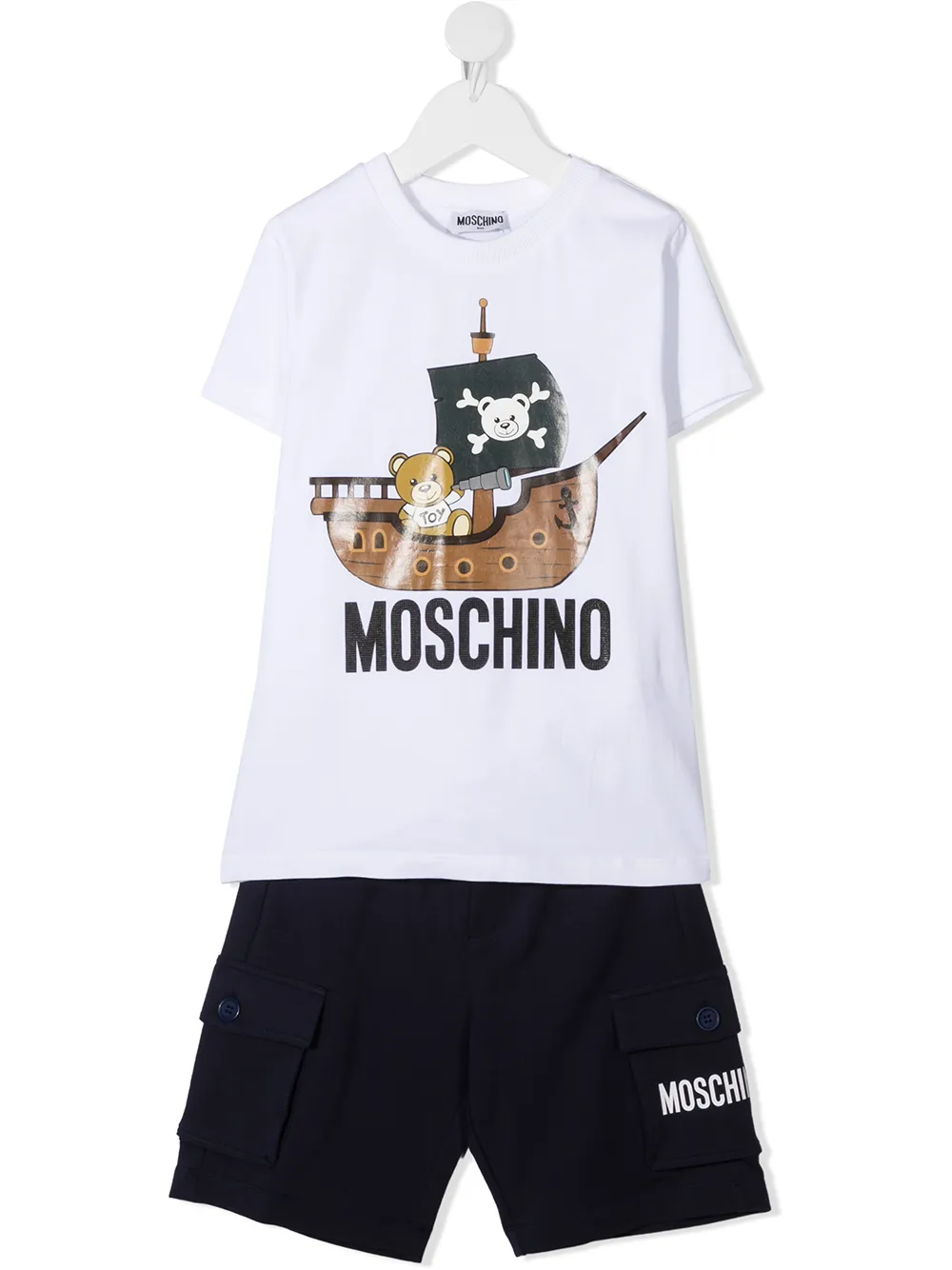

Moschino Kids traje deportivo con motivo Teddy Bear - Blanco