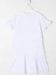 Image 2 of Moschino Kids logo-print ruffled dress