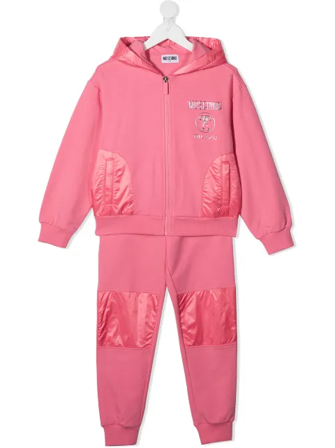 Moschino Kids طقم بدلة رياضية من قطعتين بشعار الماركة