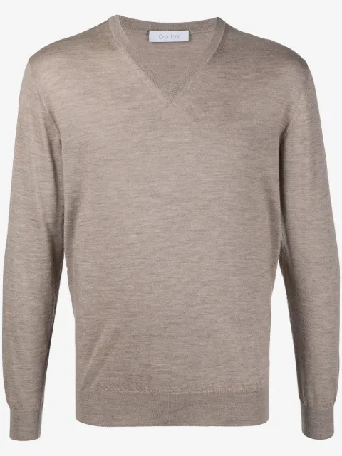 Cruciani long-sleeve V-neck jumper