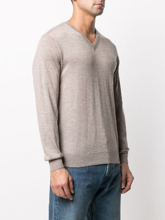 long-sleeve V-neck jumper展示图