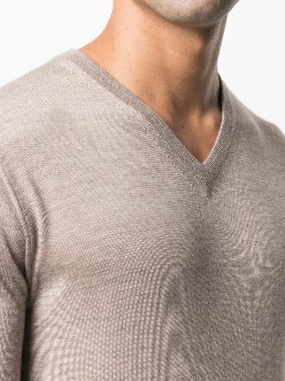 long-sleeve V-neck jumper展示图