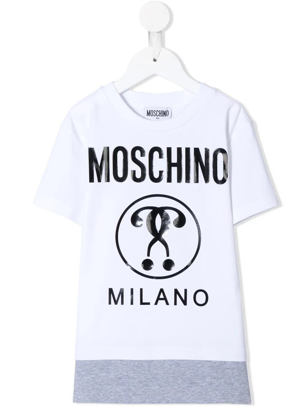 

Moschino Kids playera a capas con logo - Blanco