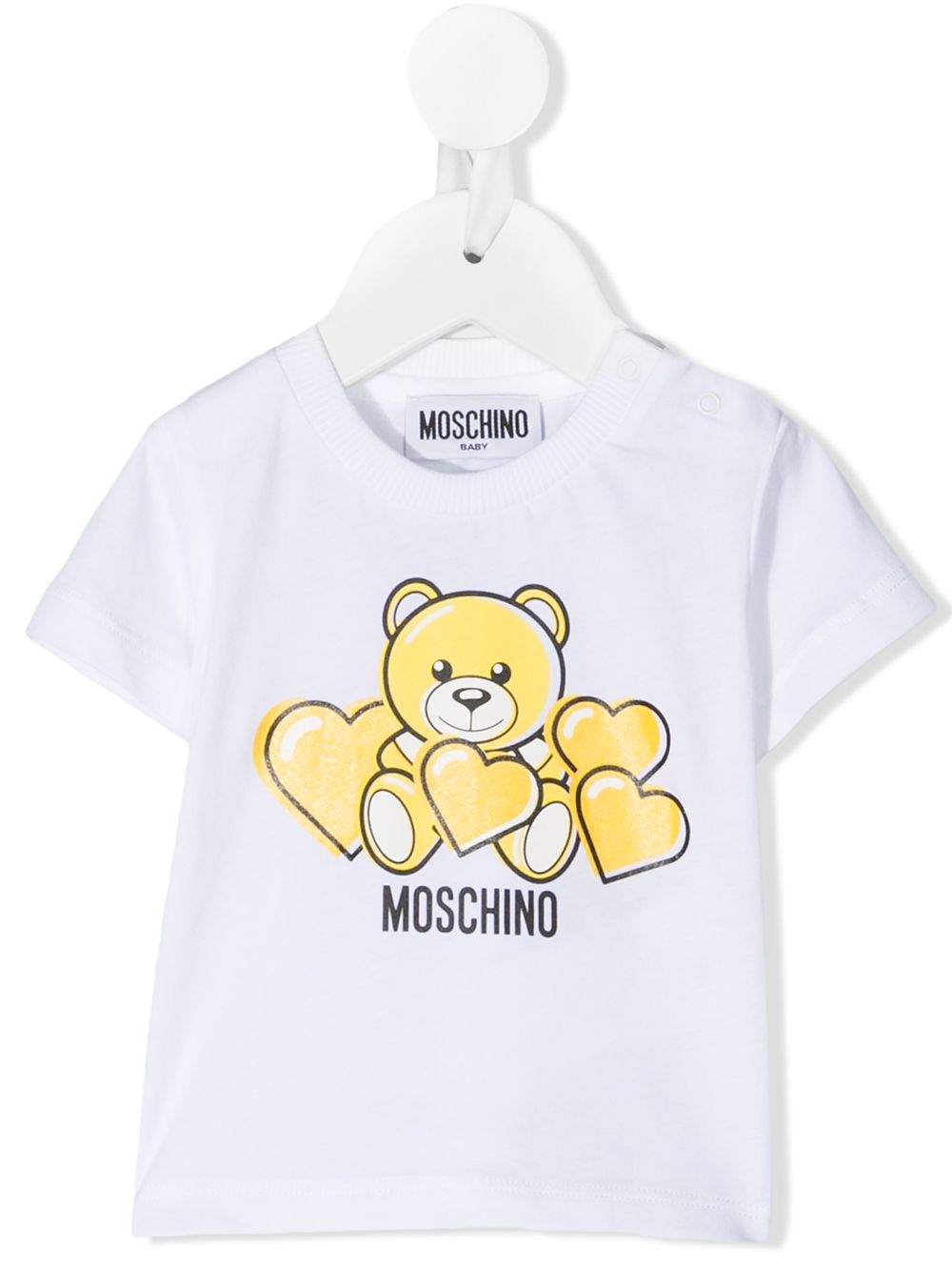 фото Moschino kids футболка с принтом teddy bear