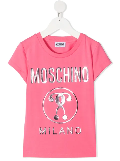 Moschino Kids تيشيرت بطبعة شعار الماركة
