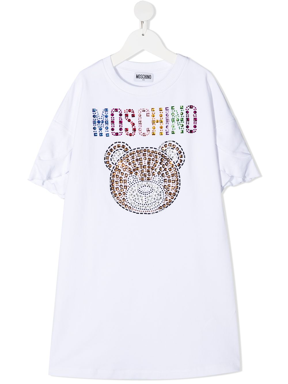 фото Moschino kids платье-футболка со стразами