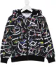 Image 1 of Moschino Kids space print zip-up hoodie