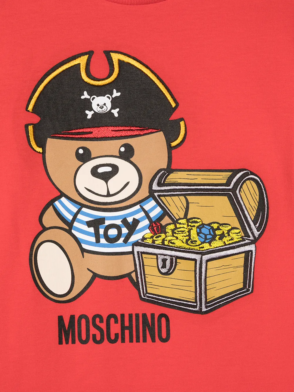фото Moschino kids футболка с принтом teddy bear