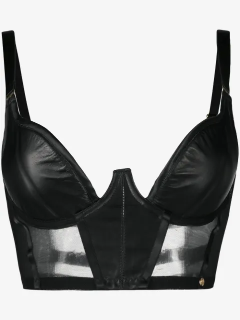 Something Wicked fitted leather bra