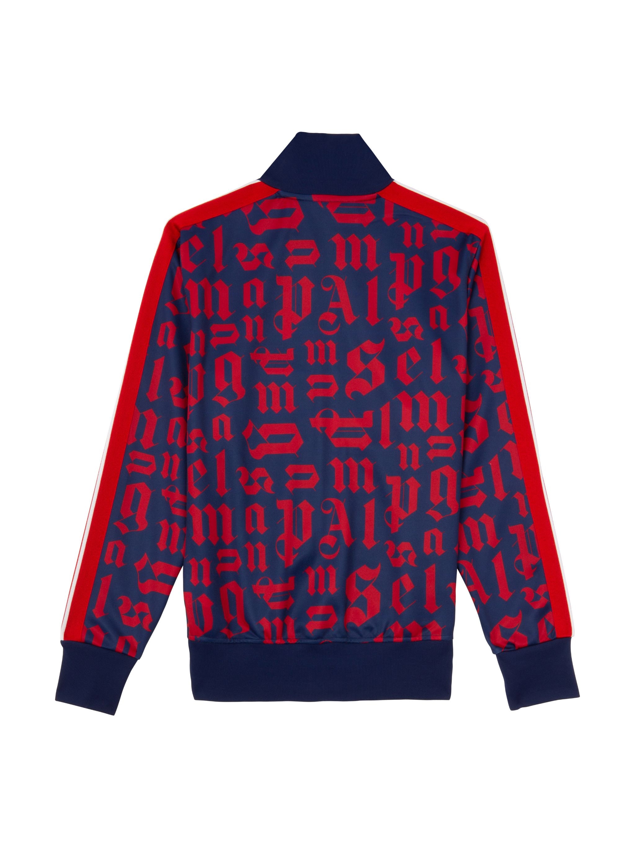 Palm Angels Blue & Red Monogram Track Jacket for Sale in