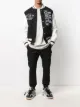 Image 2 of Palm Angels patch-detail embroidered varsity jacket