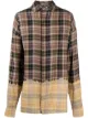 Image 1 of Palm Angels bleached logo-print check shirt