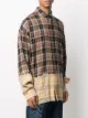 Palm Angels bleached logo-print check shirt