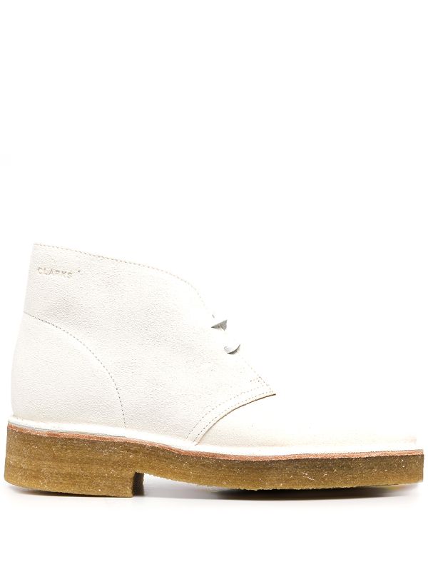 clarks white ankle boots