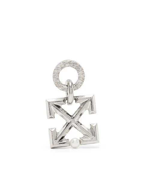 Off-White Brinco único com pingente de logo Off White