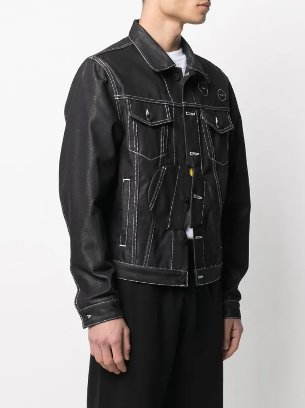 Off-White Monogram-Print Denim Jacket