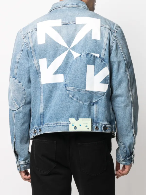 Off-White Arrow Twist Denim Jacket - WakeorthoShops