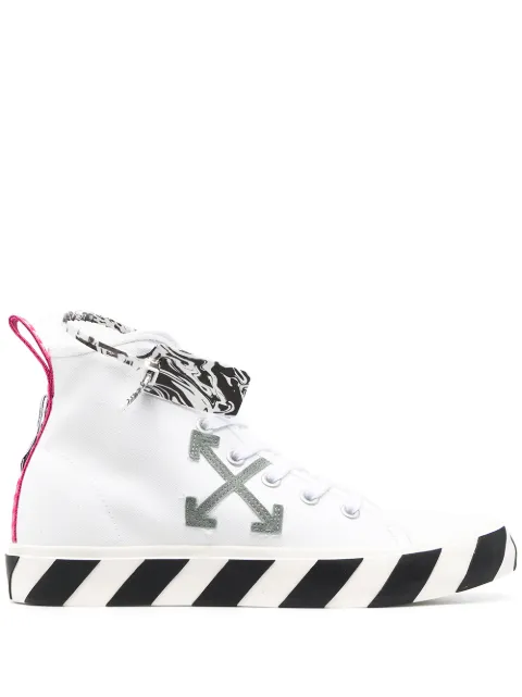 Off-White vulcanised mid-top sneakers