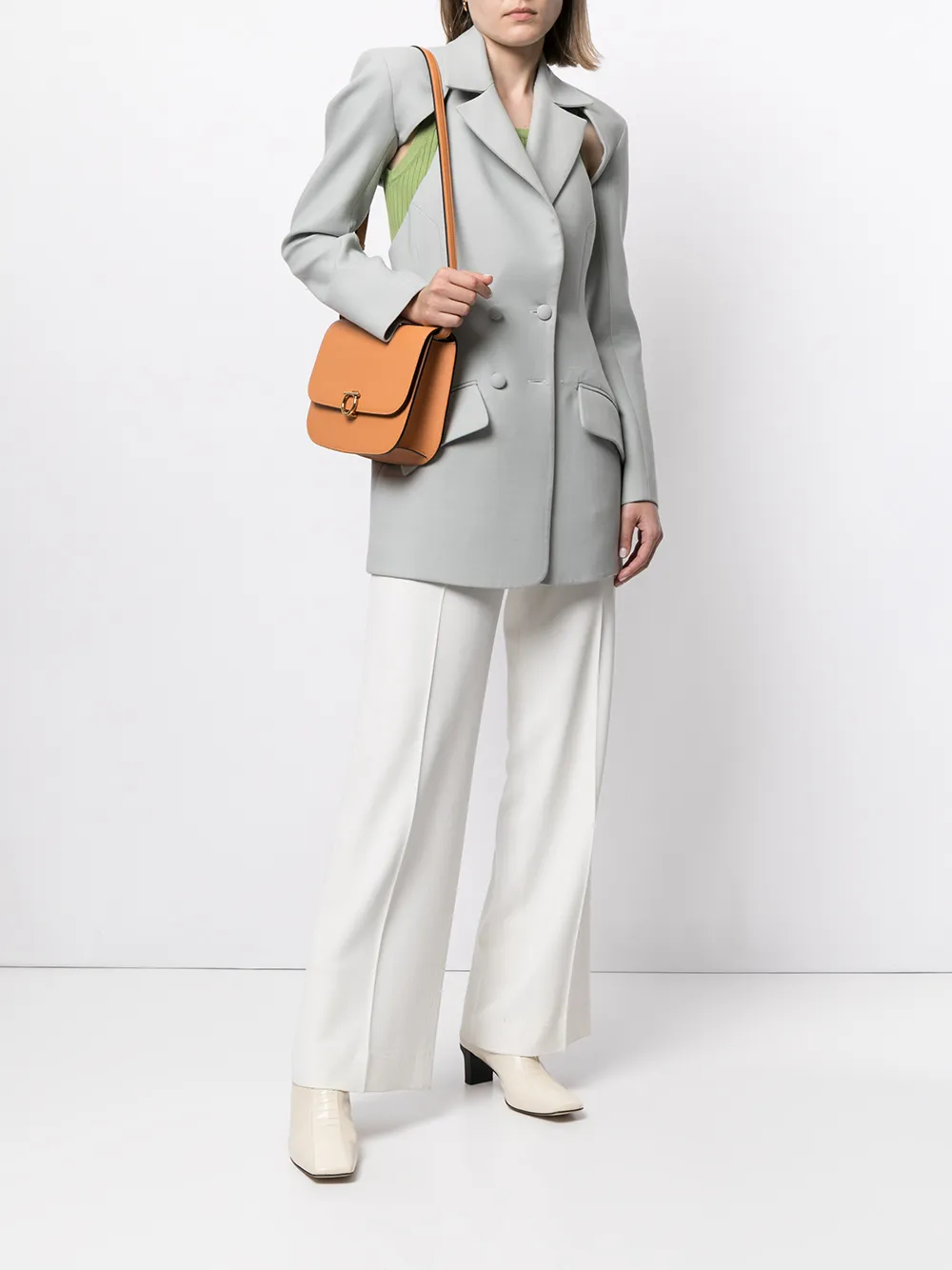 фото Salvatore ferragamo сумка на плечо из зернистой кожи