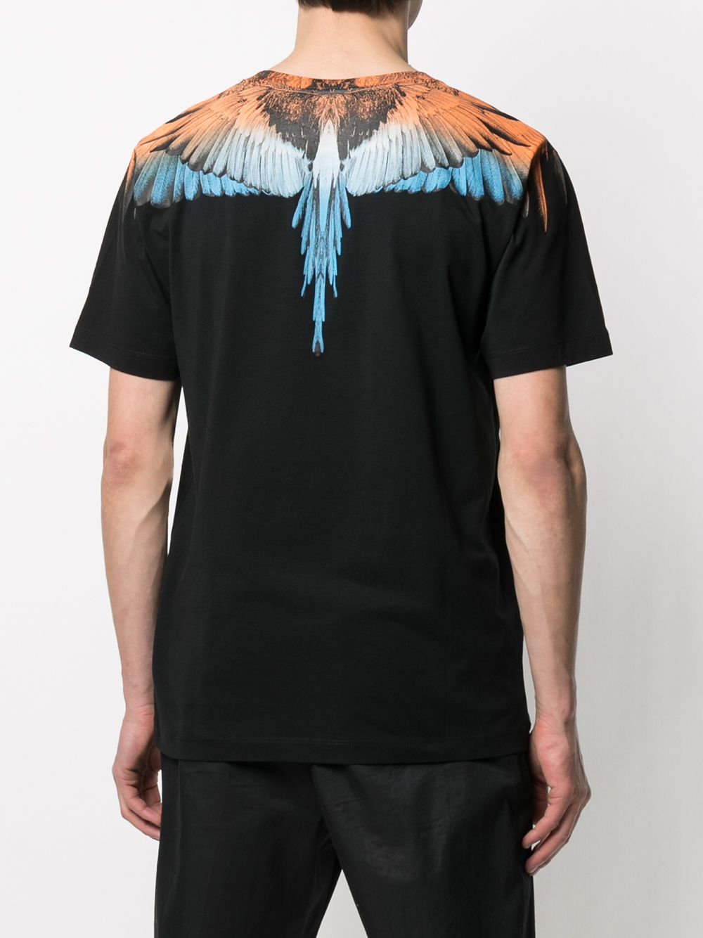 фото Marcelo burlon county of milan wings regular t-shirt black orange